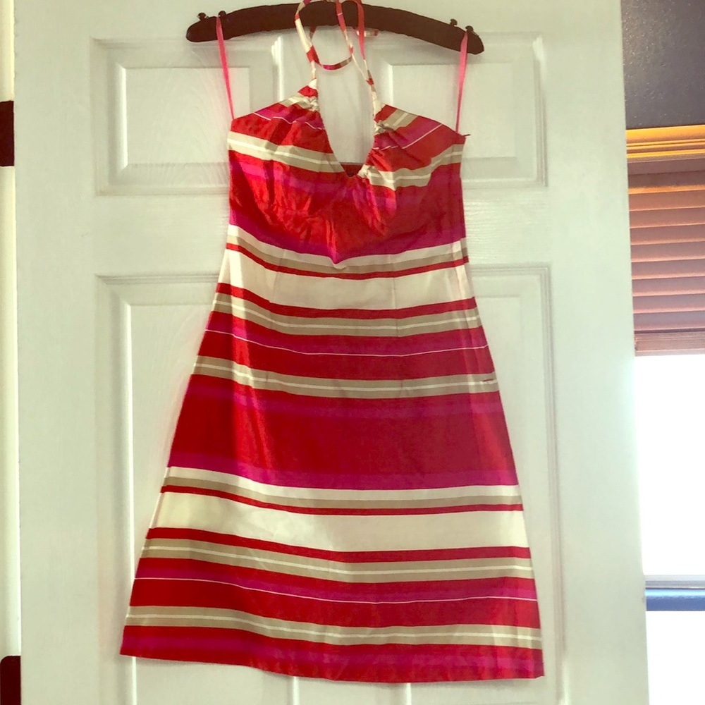 Red Stripe Halter Sundress